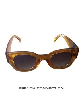 French Connection Sunglasses - Ombre Lenses - Thick-Rimmed Amber Frame